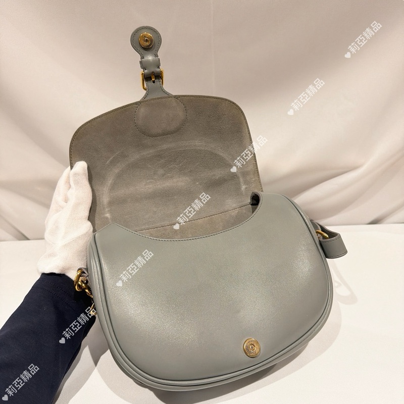 莉亞精品♡ Dior Bobby 中號 岩石灰 二手美包-12