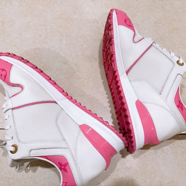 Louis Vuitton Run Away Sneaker粉色老花運動鞋-6
