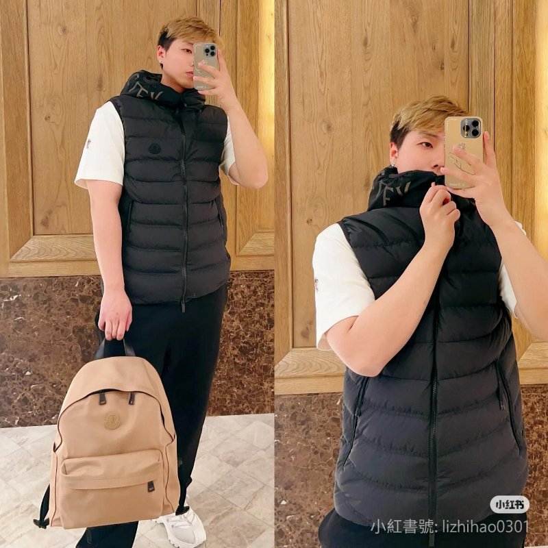 💎Han's house精品服飾💎moncler Nubiera 防風水 羽絨 連帽 背心 原價45000-4