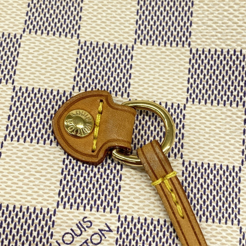 路易威登 Damier Azur Neverfull MM 手提包 N51107 白色 女士-11