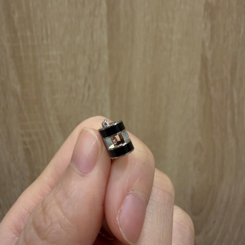 Hermes 銀鏈黑H Mini Pop H項鍊-4