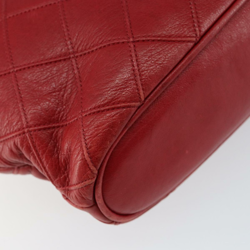 【日本直送】香奈兒 Bicolore 鏈條肩背包，羊皮材質，紅色金色雙C標誌，正品編號 154767-19