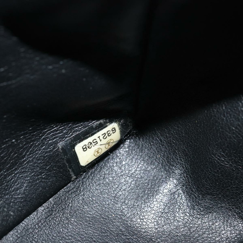 【日本直送】香奈兒 (CHANEL) 絎縫鏈條單肩包 羊皮 米色 黑色 CC 標誌 BA8256-10