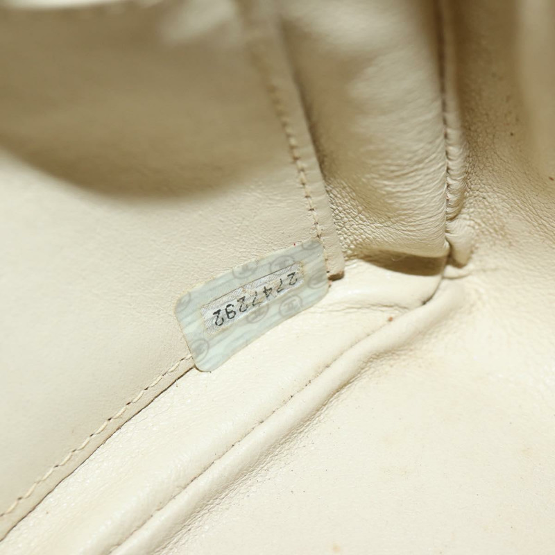 【日本直送】香奈兒 (CHANEL) 絎縫鏈條肩背包,羊皮材質,象牙色,金色雙C標誌,貨號 154054V-10