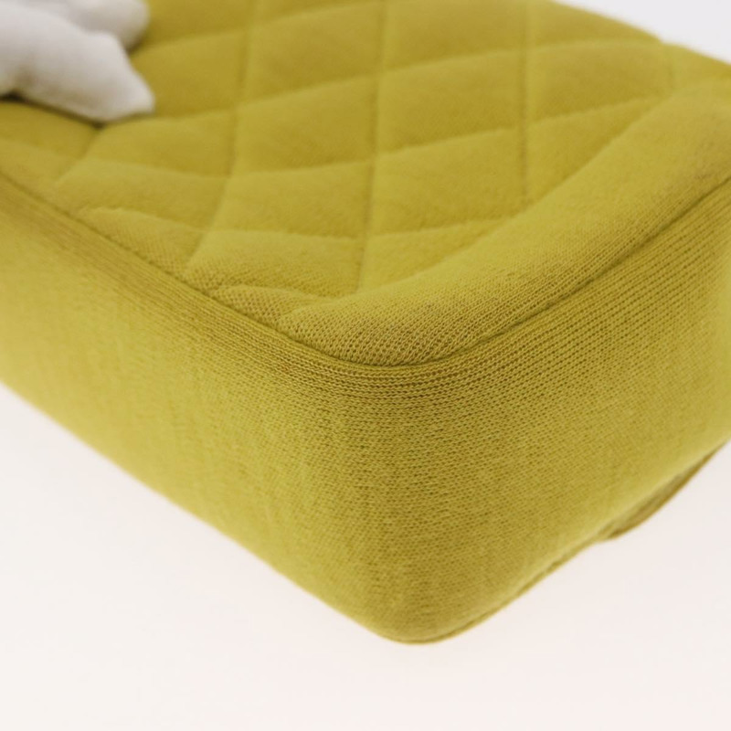 【日本直送】香奈兒絎縫鏈條肩背包 棉質 金 CC 標誌 Auth 156510V-16