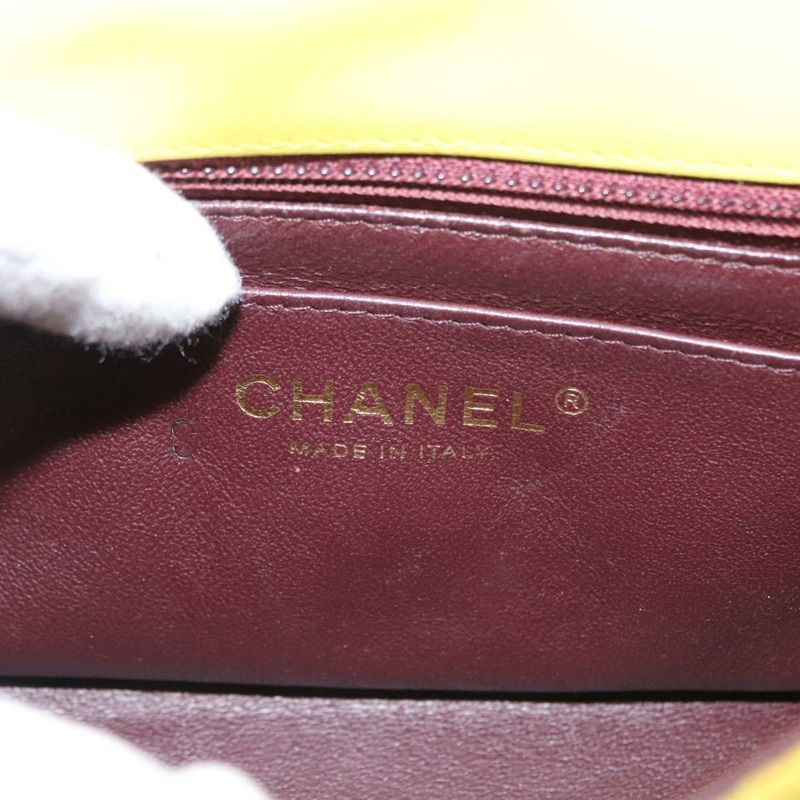 【日本直送】香奈兒絎縫鏈條肩背包 棉質 金 CC 標誌 Auth 156510V-19