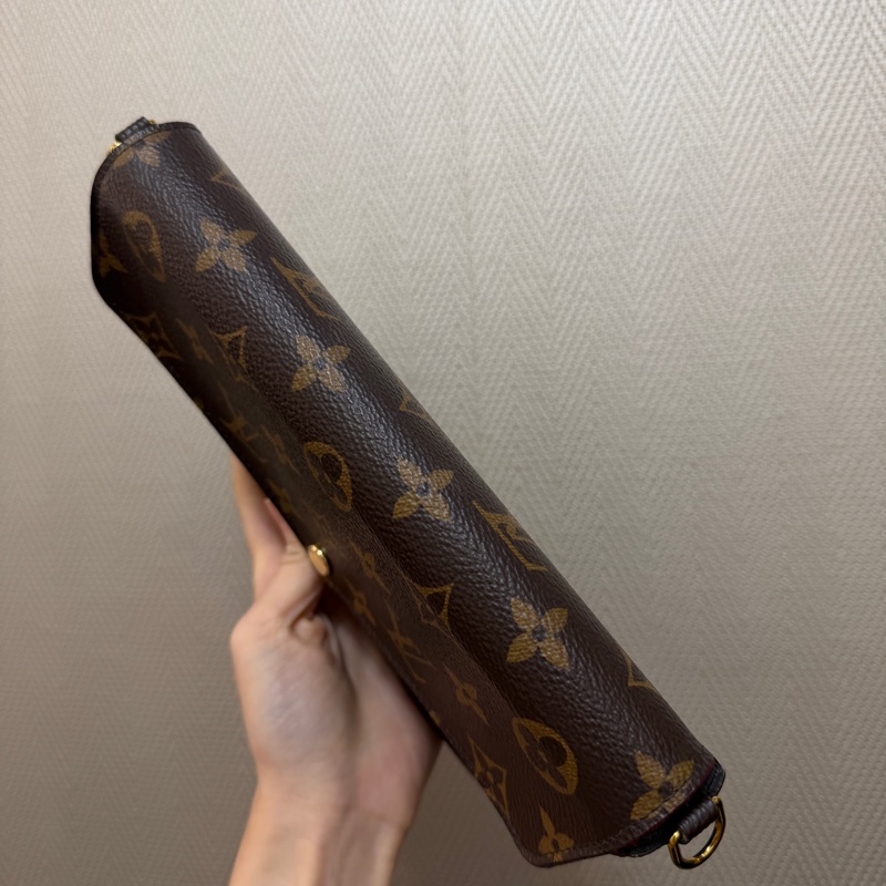 LV 原花金釦三合一鍊包M81896-4