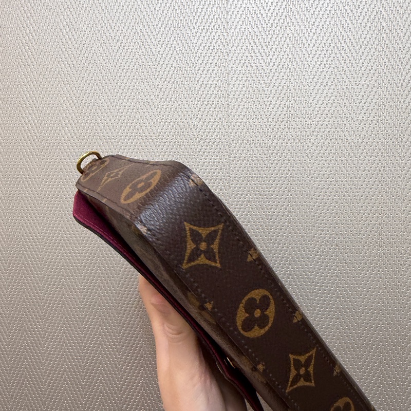 LV 原花金釦三合一鍊包M81896-6