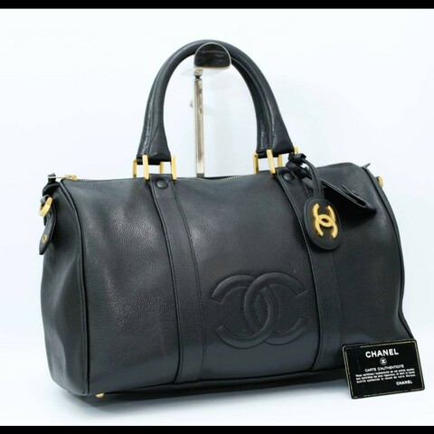 CHANEL香奈兒，黑，旅行休閒包duffle bag，二手,雷標和卡齊全