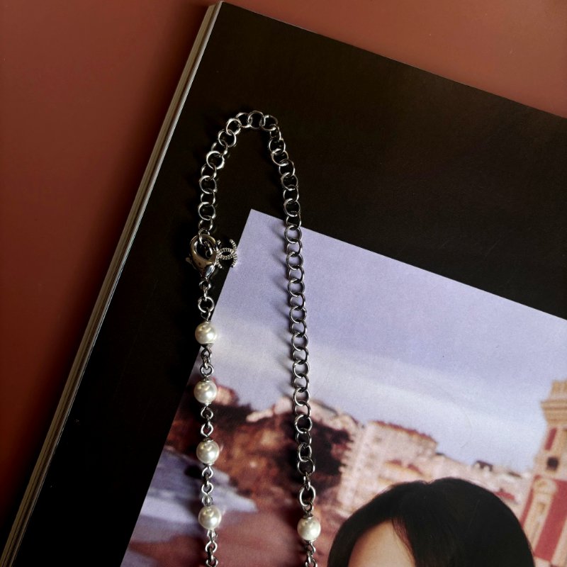 ::CHANEL:: Pearl & Crystal Pendant Necklace 珍珠串飾項鍊 頸鍊-4