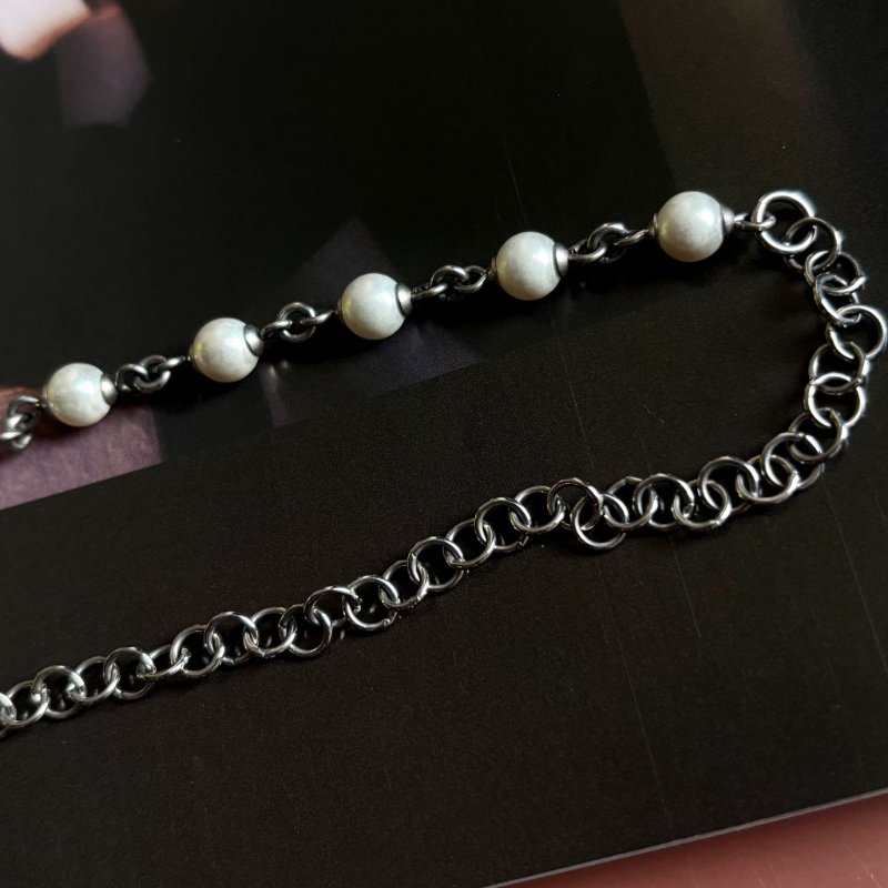 ::CHANEL:: Pearl & Crystal Pendant Necklace 珍珠串飾項鍊 頸鍊-8