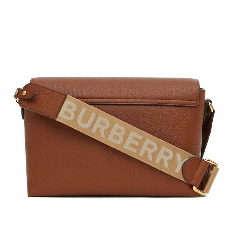 BURBERRY 復古格紋皮革斜背包 8021111-1
