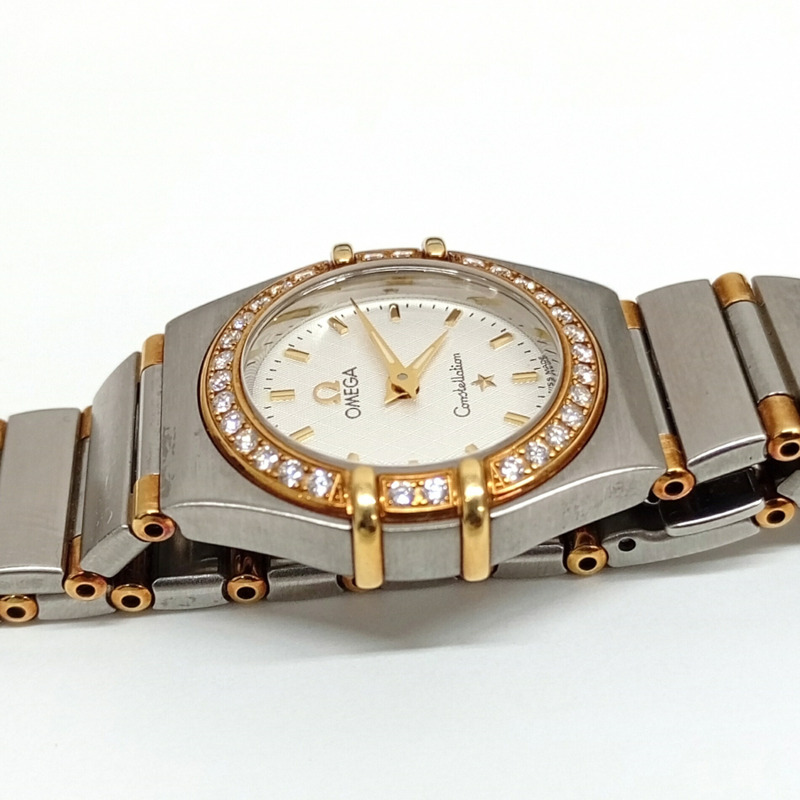歐米茄星座系列鑽石錶圈腕錶，型號895.1203，雙色錶盤，搭載1456型機芯-2