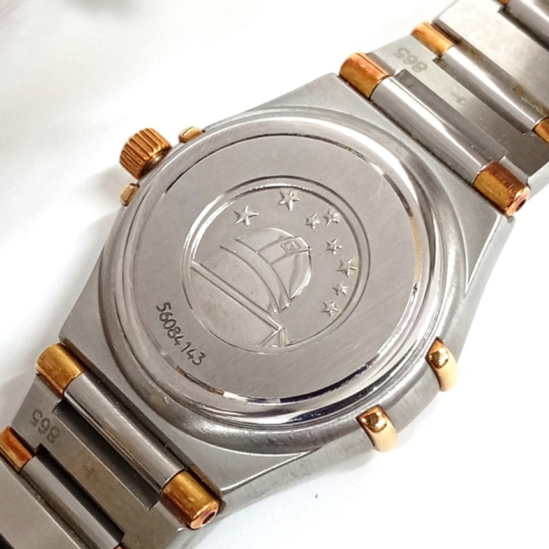 歐米茄星座系列鑽石錶圈腕錶，型號895.1203，雙色錶盤，搭載1456型機芯-5