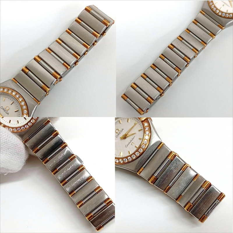 歐米茄星座系列鑽石錶圈腕錶，型號895.1203，雙色錶盤，搭載1456型機芯-8