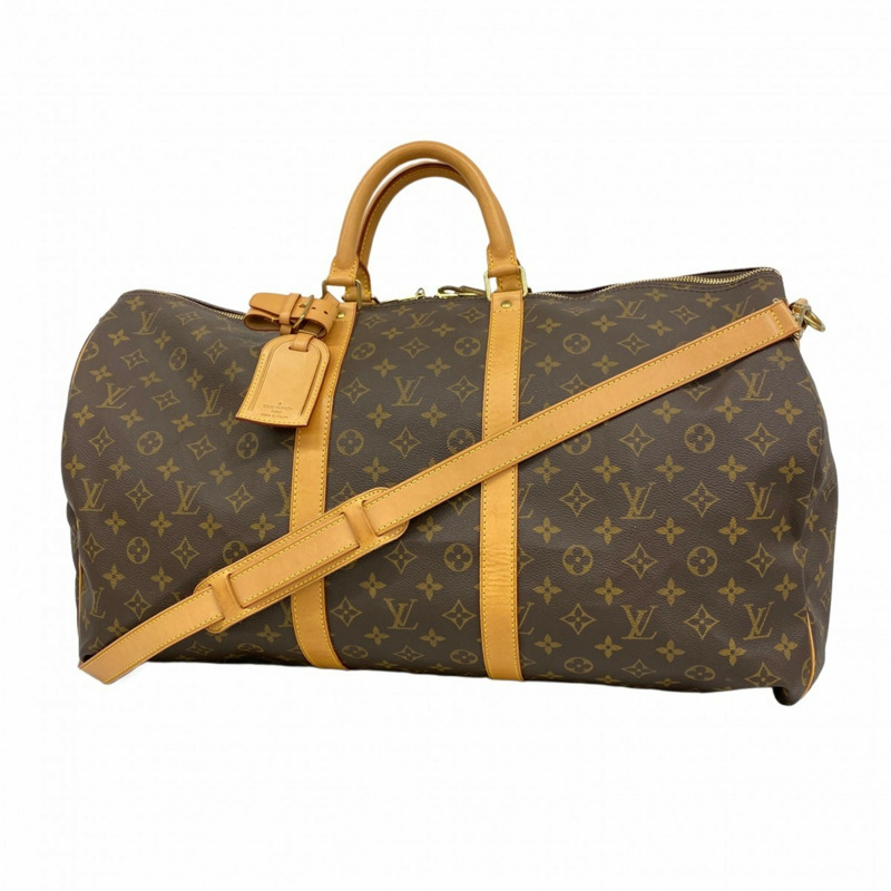 路易威登 Monogram Keepall Bandouliere 55 波士頓包 M41414 棕色 男女款-0