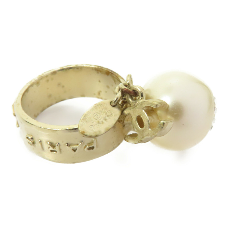 金色 PVC 金屬 鍍金 戒指 US#6【CHANEL 香奈兒】-7