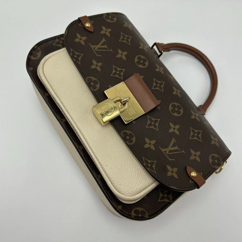 LV 經典老花Vaugirard手提肩背斜背鎖頭包芯片款26*19*9 98新配件塵袋鎖-3