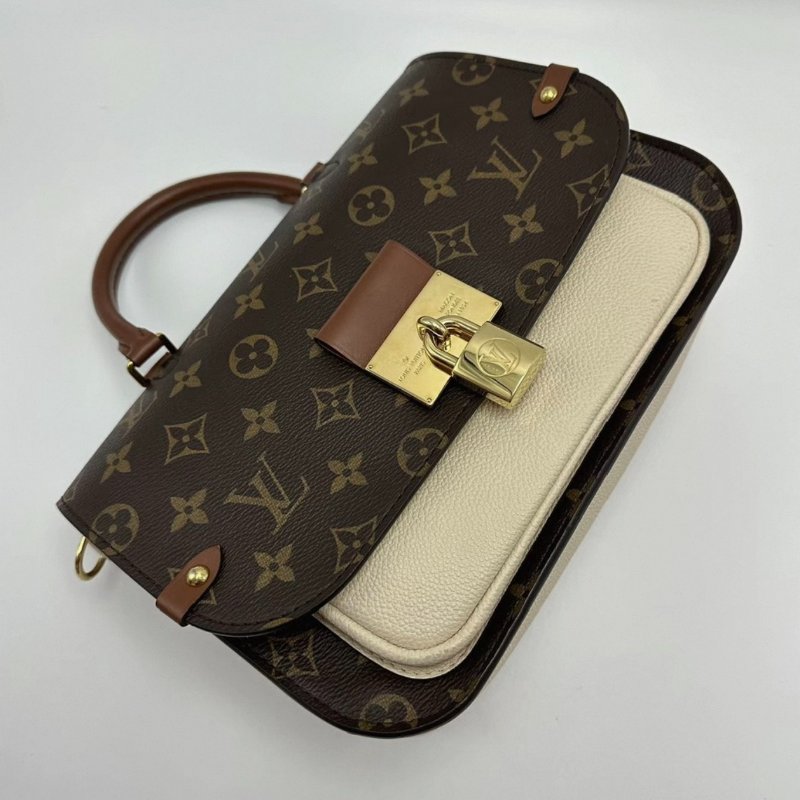 LV 經典老花Vaugirard手提肩背斜背鎖頭包芯片款26*19*9 98新配件塵袋鎖-4