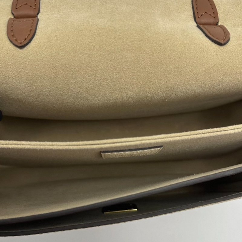 LV 經典老花Vaugirard手提肩背斜背鎖頭包芯片款26*19*9 98新配件塵袋鎖-5