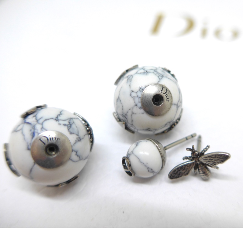 Dior Tribales 大理石紋不對稱耳環（絕版商品）-0