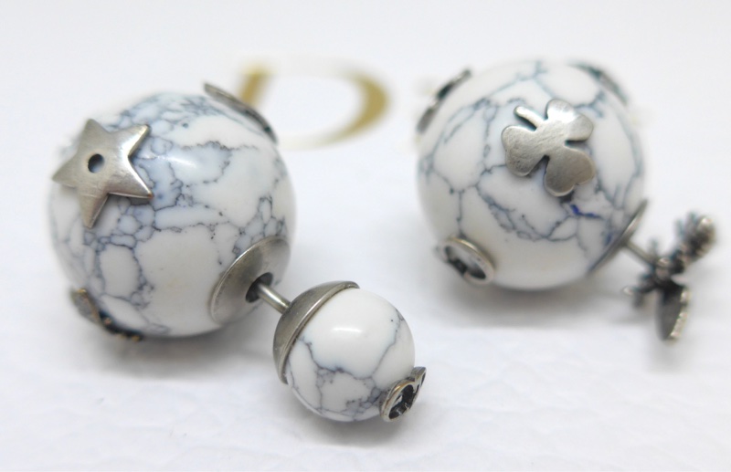 Dior Tribales 大理石紋不對稱耳環（絕版商品）-5