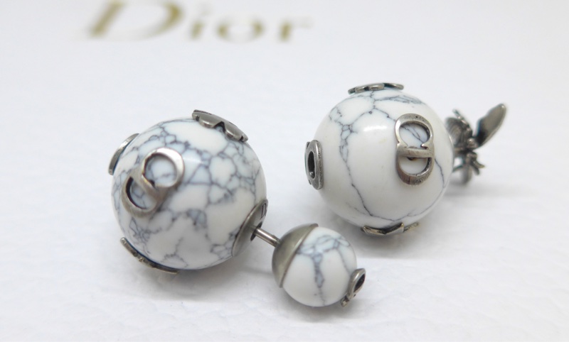 Dior Tribales 大理石紋不對稱耳環（絕版商品）-8