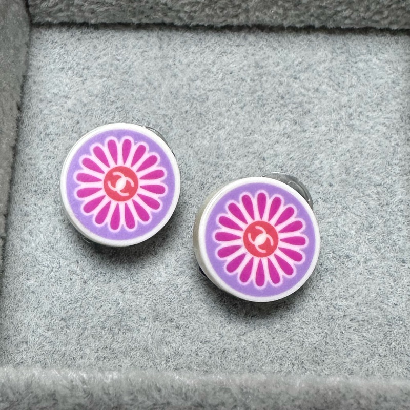 《絕版稀有品》Chanel花卉印花耳夾 稀有絕版款耳夾（2004典藏款）-4