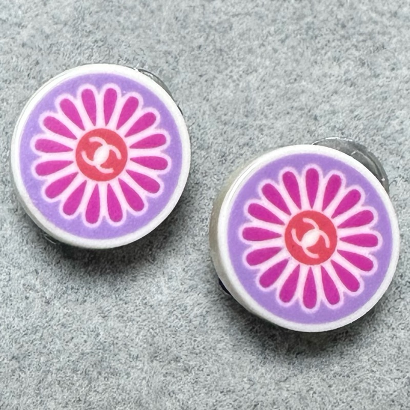 《絕版稀有品》Chanel花卉印花耳夾 稀有絕版款耳夾（2004典藏款）-5