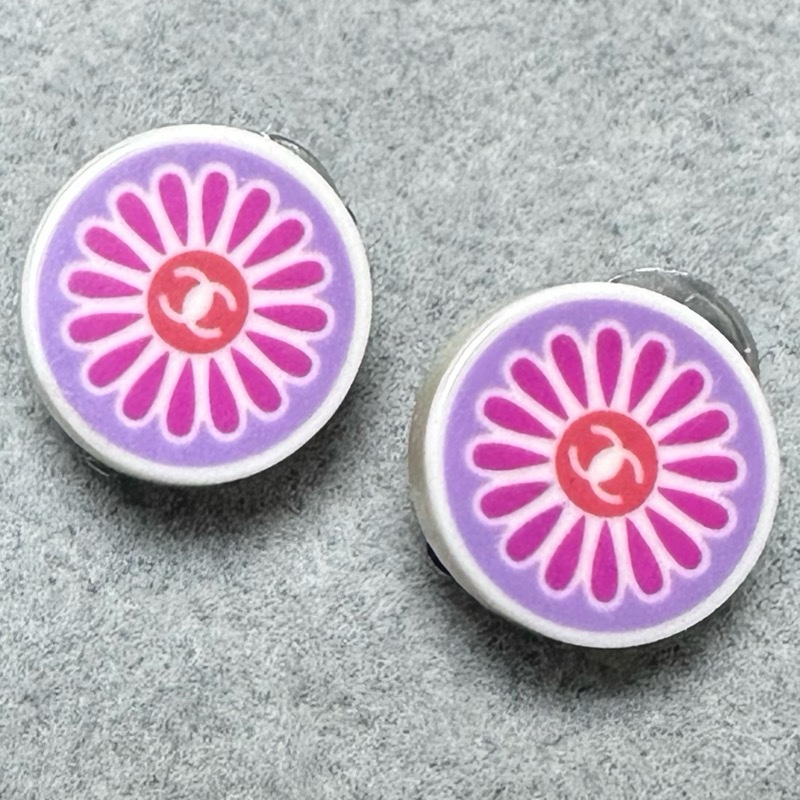 《絕版稀有品》Chanel花卉印花耳夾 稀有絕版款耳夾（2004典藏款）-9