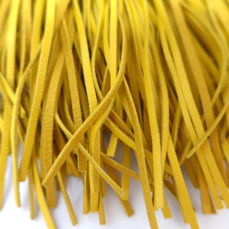 FENDI 經典花朵眼睛黃色皮革流蘇吊飾-2