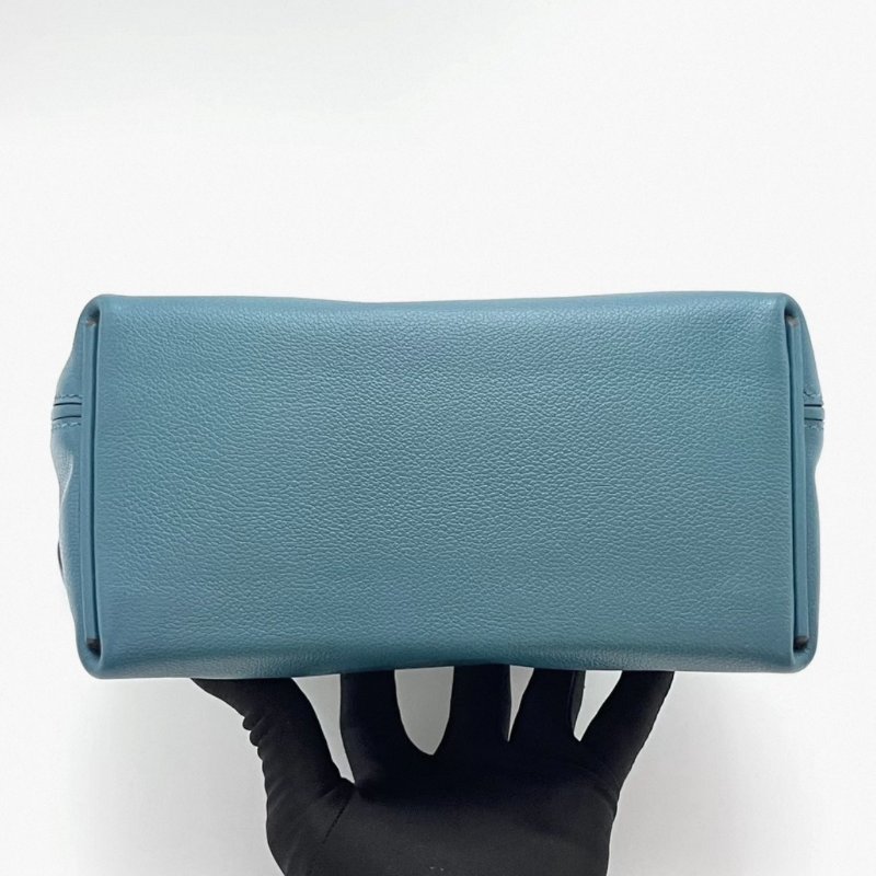 HERMES鴨子藍金扣2424mini手提肩背斜背包21*16*11 98新配件塵袋-4