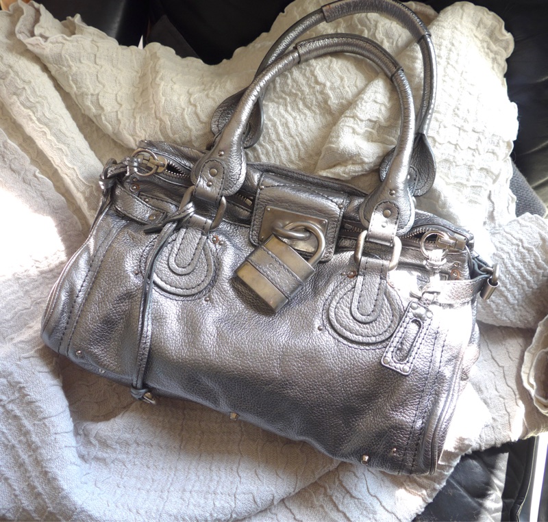 Chloe Paddington帕丁頓銀色金屬質感鎖頭包-2