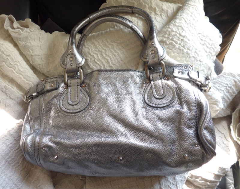 Chloe Paddington帕丁頓銀色金屬質感鎖頭包-7