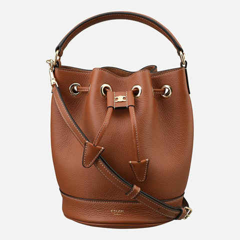 CELINE 5F Tin Clara 水桶包 棕褐色 121673DPJ 04LU
