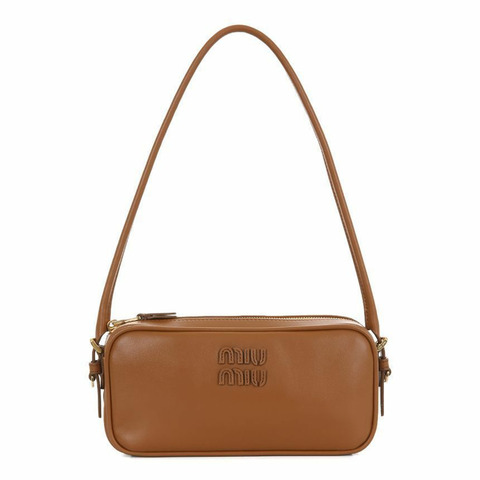 MIU MIU 標誌性Logo干邑色單肩包 25FW 5NE024 AF8W F0046