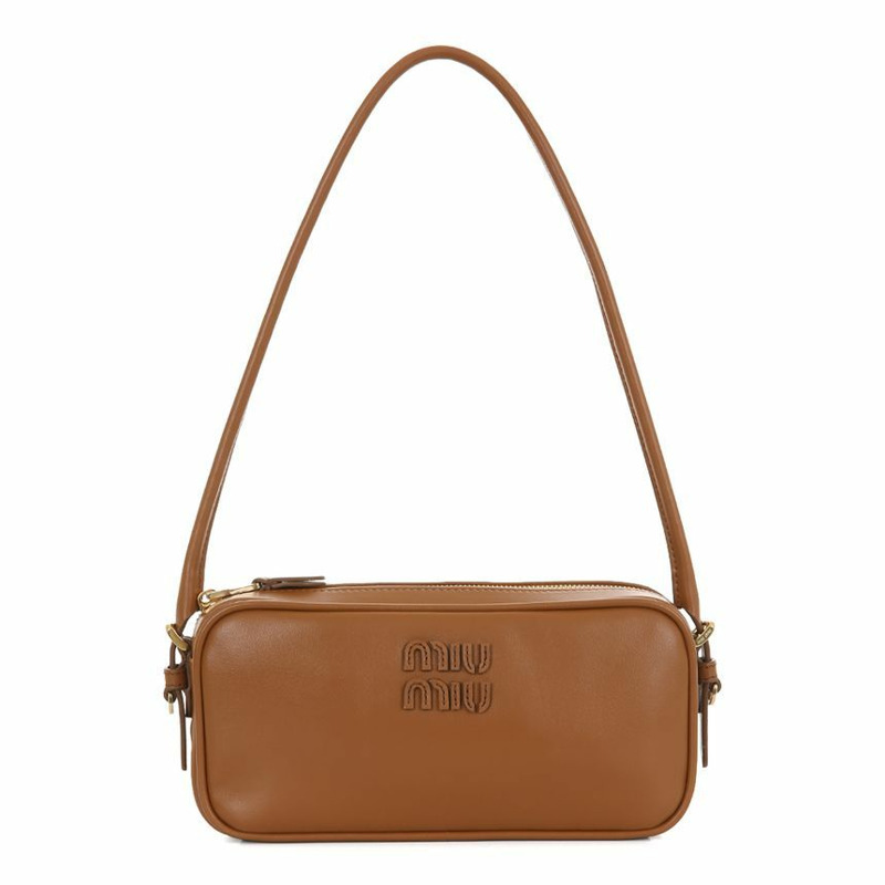 MIU MIU 標誌性Logo干邑色單肩包 25FW 5NE024 AF8W F0046-1