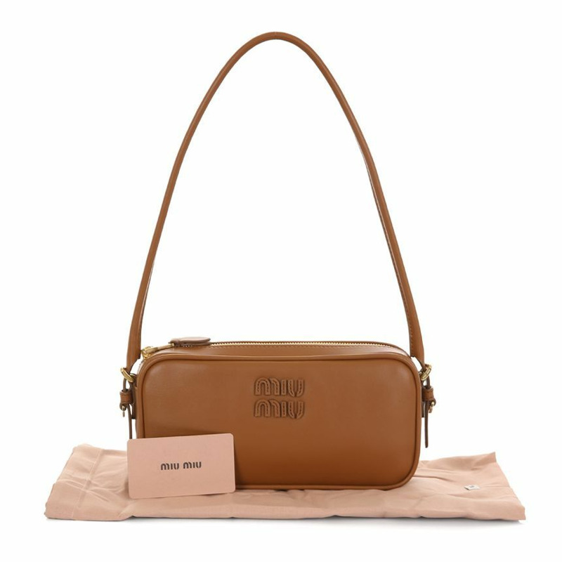 MIU MIU 標誌性Logo干邑色單肩包 25FW 5NE024 AF8W F0046-9