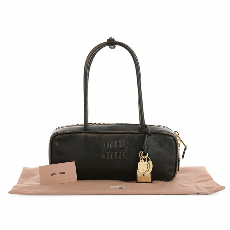 MIU MIU 小號單肩包,採用骨紋納帕皮革製成 25FW 5BB173 AF6P F0201-9