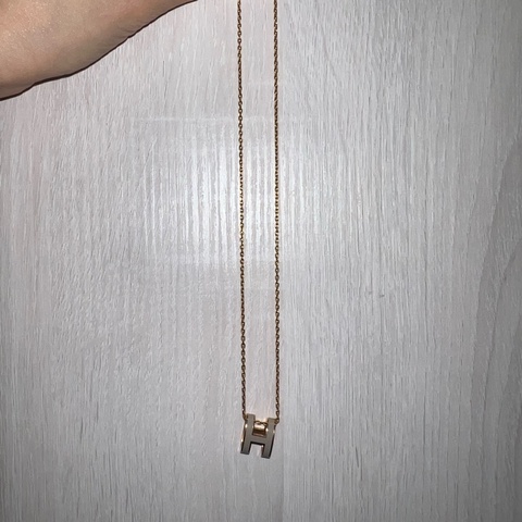 Hermes 愛馬仕 項鍊 奶茶色