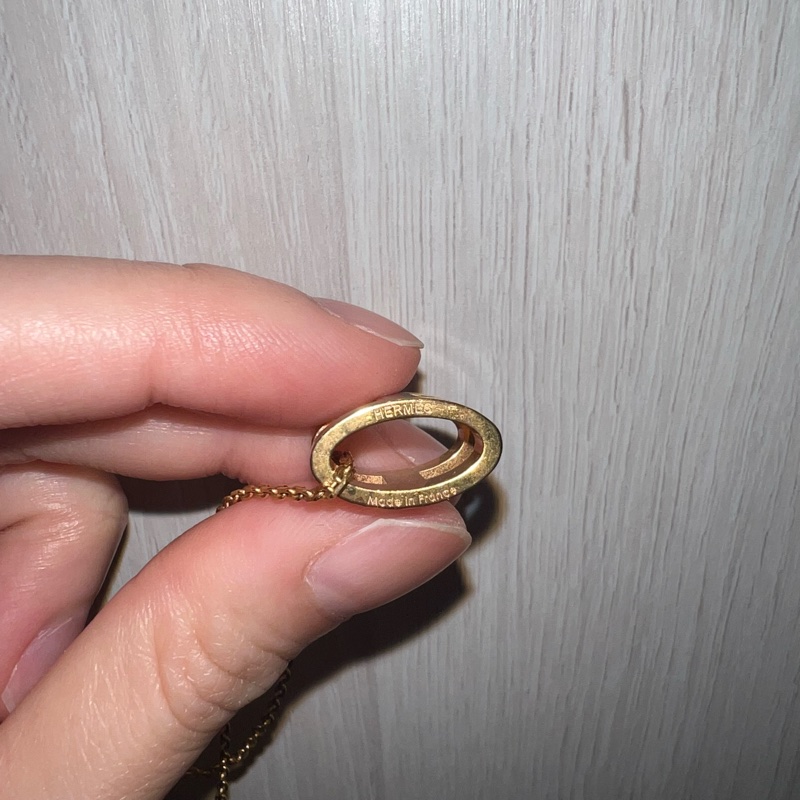 Hermes 愛馬仕 項鍊 奶茶色-2