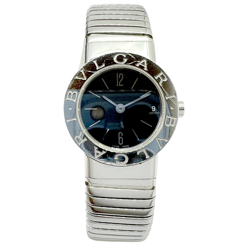 寶格麗 (BVLGARI) BB232TS Tubogas 石英不鏽鋼銀色黑色錶盤女錶-1