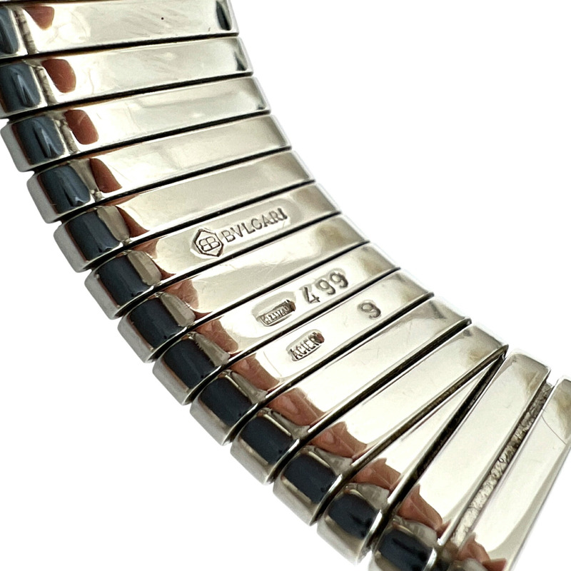 寶格麗 (BVLGARI) BB232TS Tubogas 石英不鏽鋼銀色黑色錶盤女錶-6