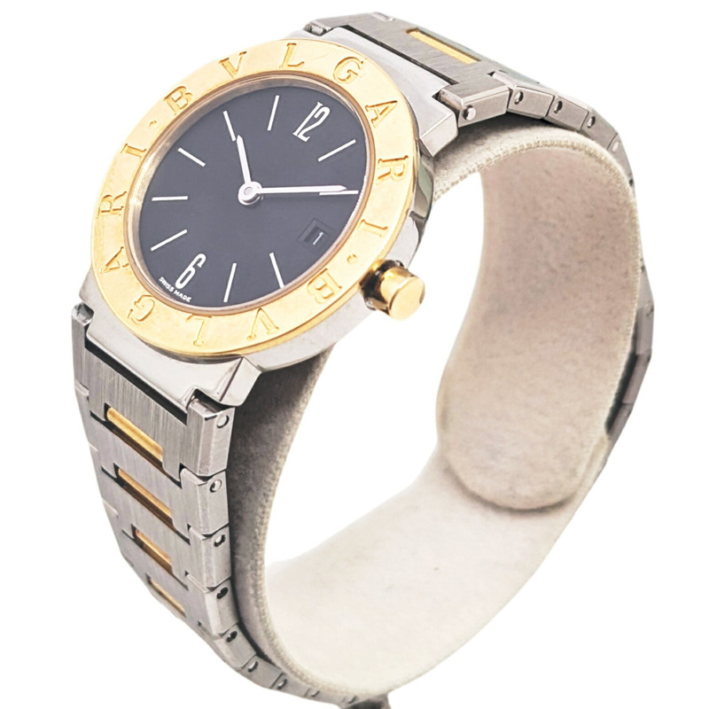 寶格麗 SS 18KYG BB26SGD 黑色錶盤石英女錶-2