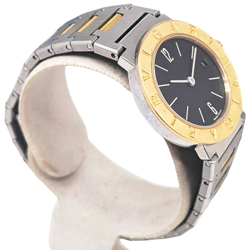 寶格麗 SS 18KYG BB26SGD 黑色錶盤石英女錶-3