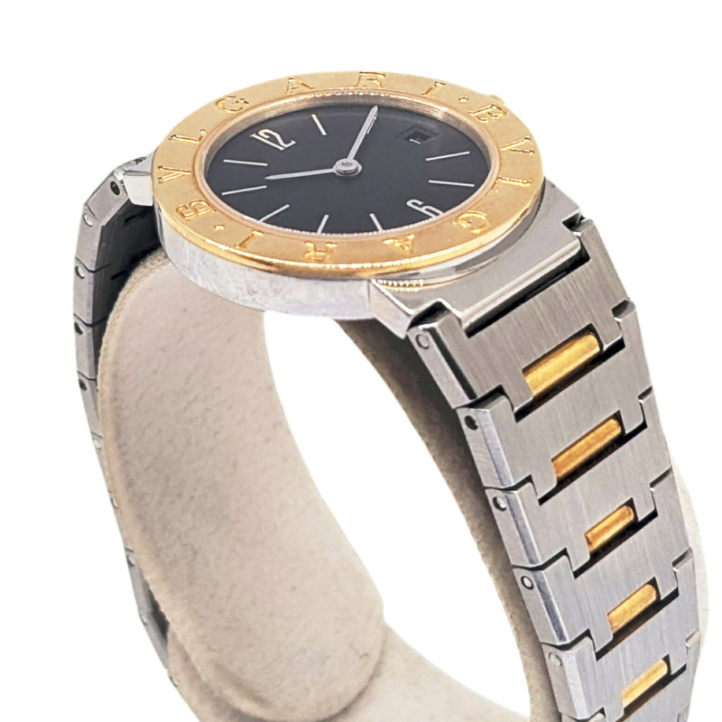 寶格麗 SS 18KYG BB26SGD 黑色錶盤石英女錶-5