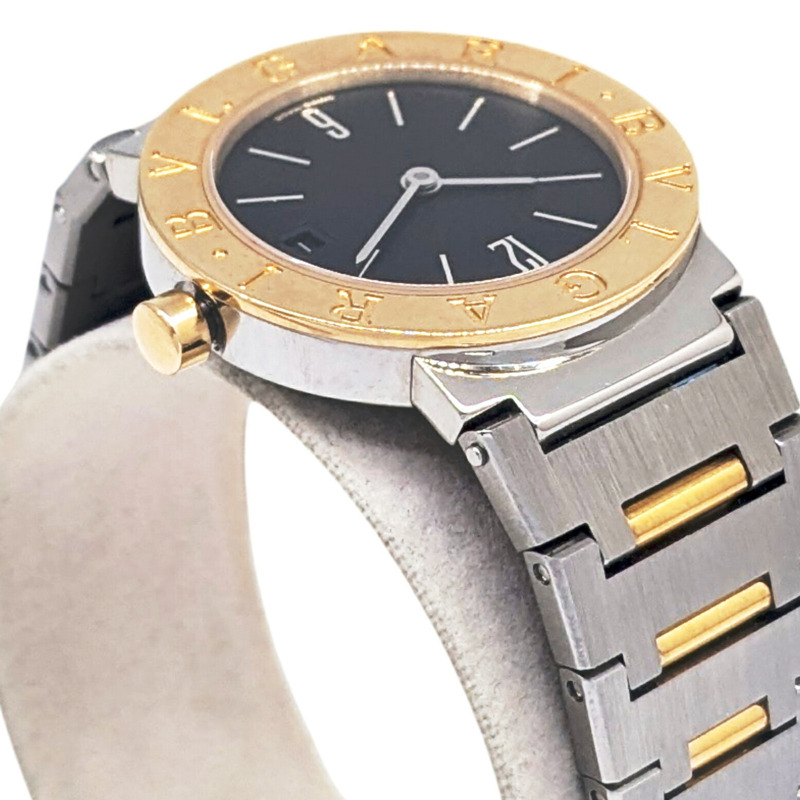 寶格麗 SS 18KYG BB26SGD 黑色錶盤石英女錶-6