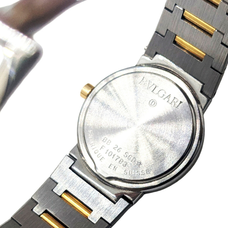 寶格麗 SS 18KYG BB26SGD 黑色錶盤石英女錶-8