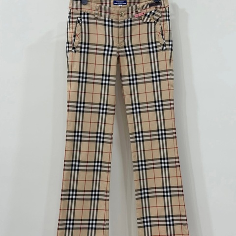 Burberry 藍標 金扣米格經典彈性戰馬長褲
