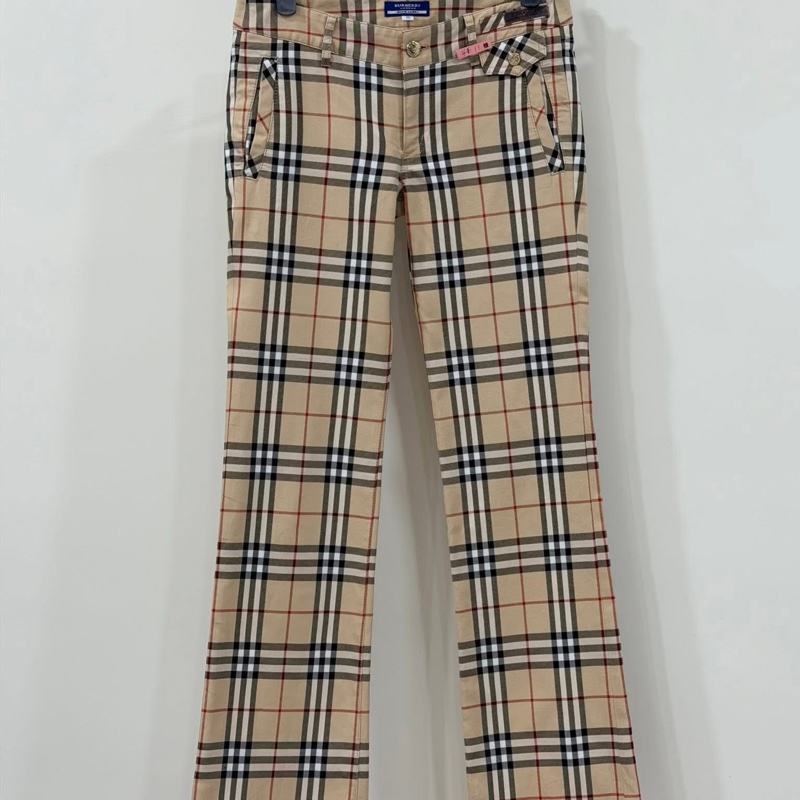 Burberry 藍標 金扣米格經典彈性戰馬長褲-0